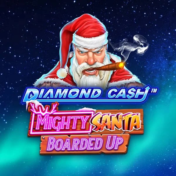 Slots logo of Diamond Cash Mighty Santa Boarded Up from Greentube at Betninja Casino